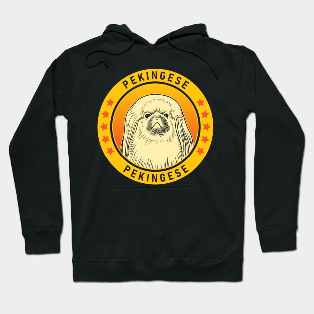 Pekingese Dog Portrait Hoodie by millersye